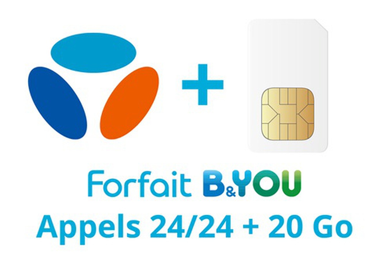 Forfait SIM seule Bouygues FORFAIT B&YOU 24/24 + 20Go (10827