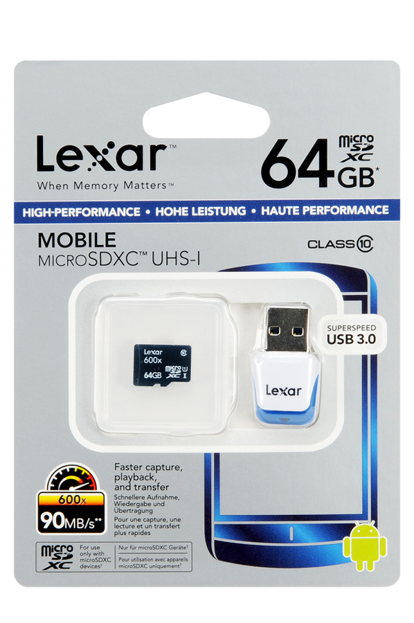 mémoire Lexar MICRO SDXC 600X 64 GO CLASS 10 (1395319) | Darty