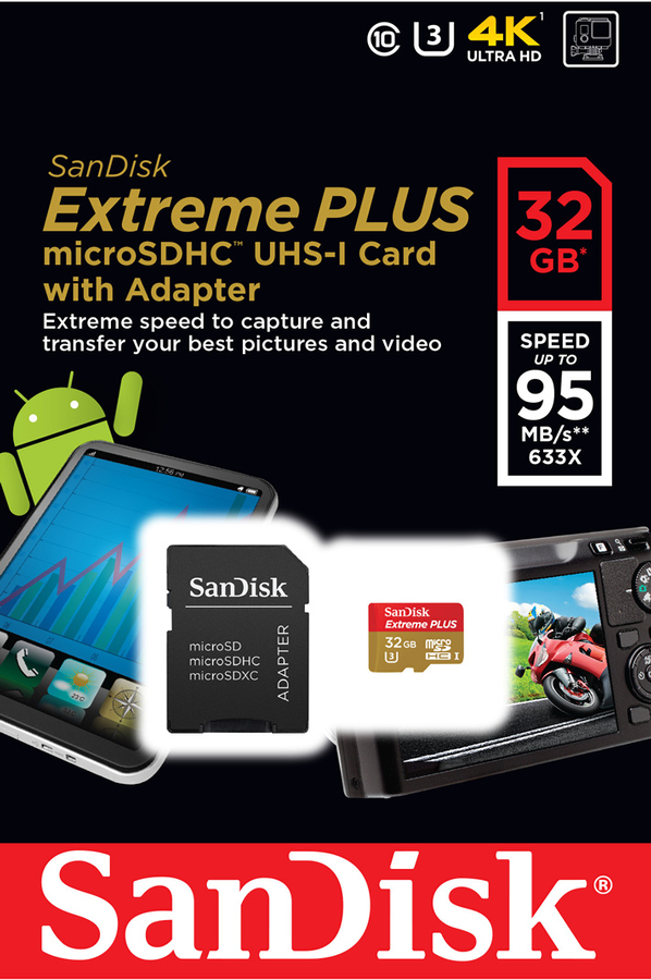 Carte micro SD Sandisk EXTREME PLUS MICRO SDHC 32 Go carte memoire