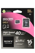 Sony MICRO SDHC 16GO UHS1 SD ADAPTATEUR