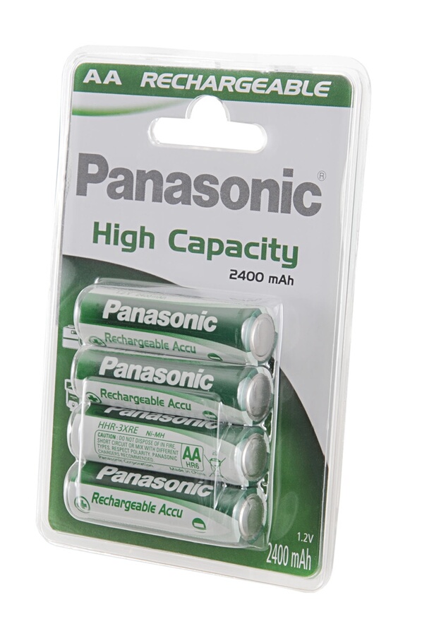 Pile rechargeable Panasonic HIGH CAPACITY LR6 AA x4 2400 mAh P6P/4BC