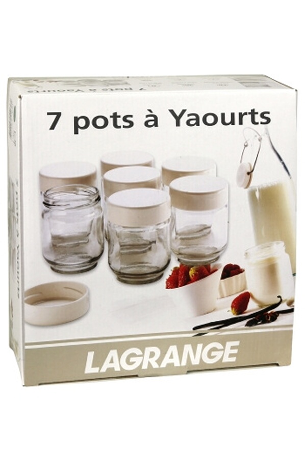 Yaourtiere Lagrange 7 Pots Lot De 2 Pots En Verre Pour Yaourtière Lagrange 440403 à Prix Carrefour 25 Pot pour yaourtière Lagrange 7 POTS 430001 - POT 430001 POTS (1181530