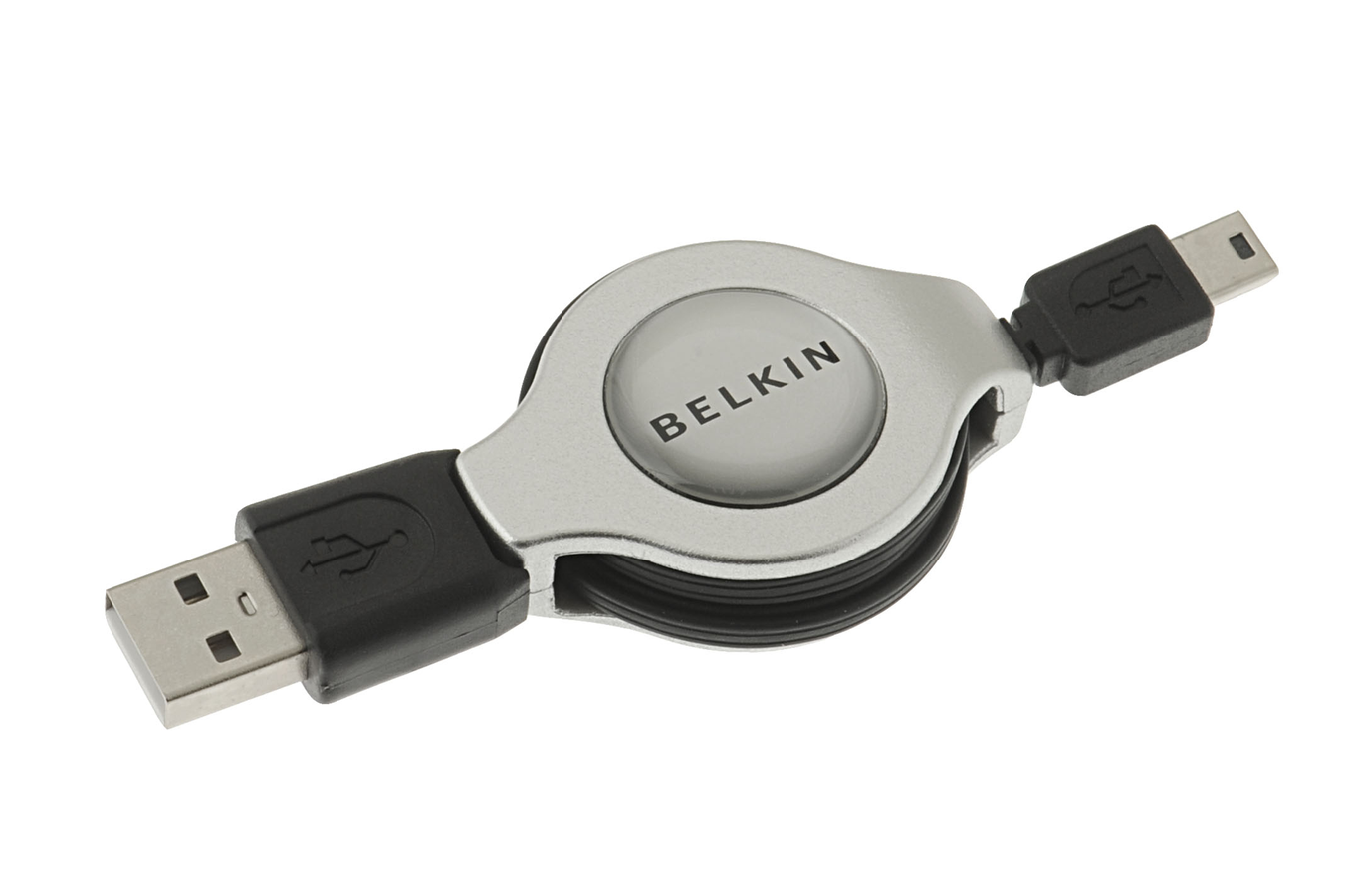 Câble USB Belkin USB A/Mini B Enrouleur 1M USBA/MiniBEnrouleur1M