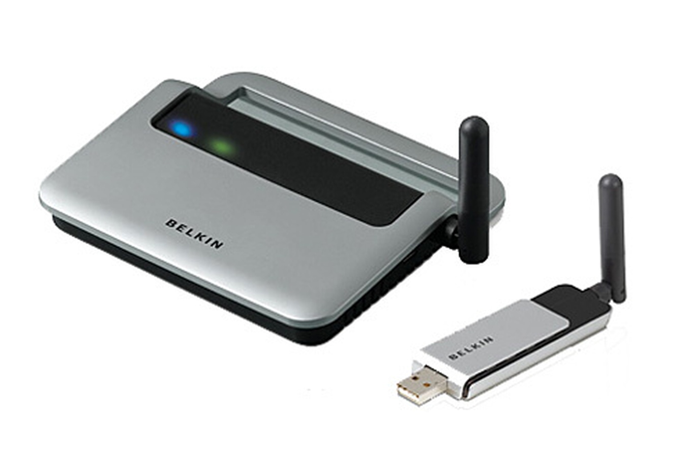 Hub USB Belkin HUB SANS FIL 4 PORTS USB 2.0 - F5U302EA (1187473) | Darty