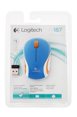 Logitech Wireless Mini Mouse M187 BLUE