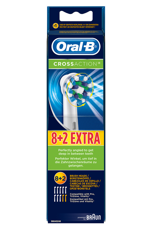 Brossette et canule dentaires Oral B CROSS ACTION 8+2