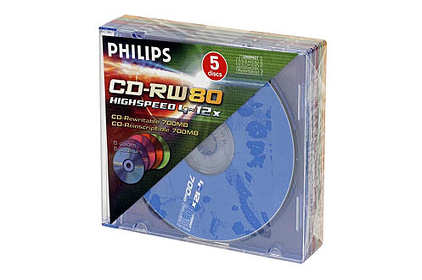 CDR / CDRW Philips 5 CDRW (1044079) Darty