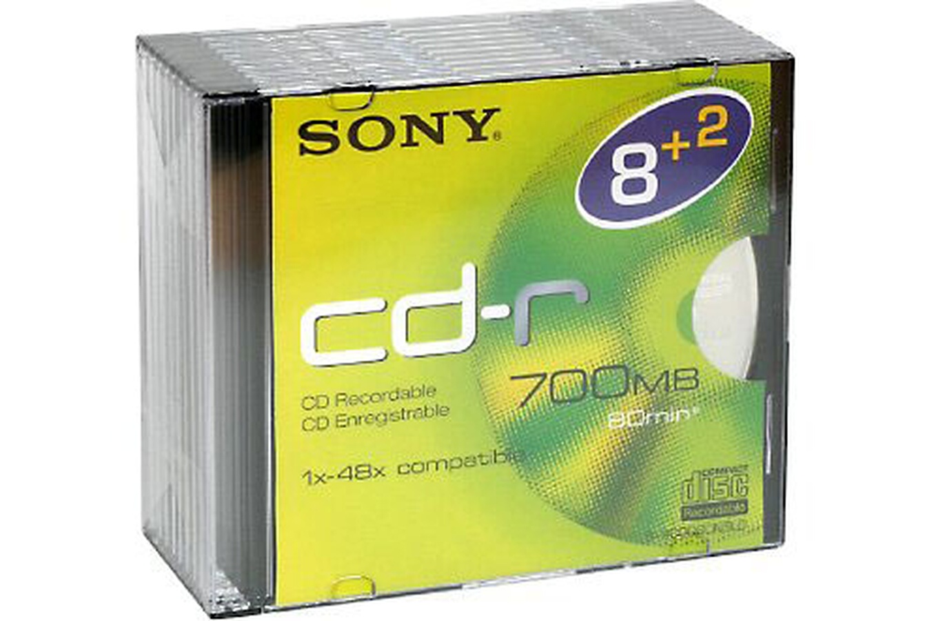 CDR / CDRW Sony CDR 700MB X10 8X2CDQ80NSLD (1080407) Darty