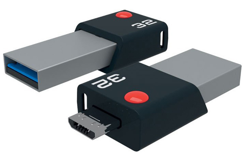 Clé USB Emtec 32Go OTG T200 USB 3.0 ECMMD32GT203 (4037790)