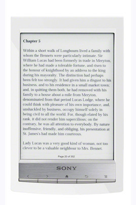 Liseuse eBook Sony PRS T1 BLANC