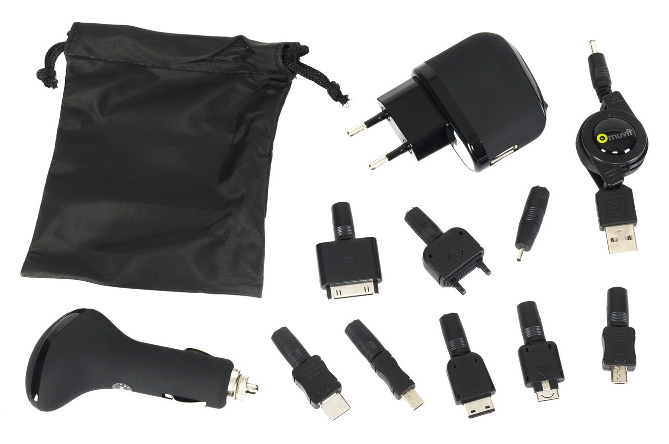 Chargeur pour téléphone mobile Muvit Pack chargement universel + 8
