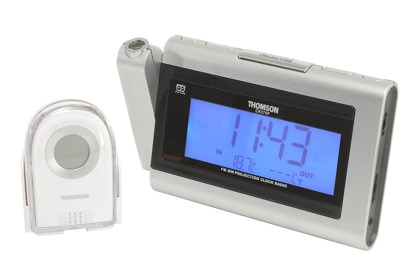 Radio Réveil Thomson CR50 Noir - Réveil Avec Répétition Alarme, Alimentation Secteur 230V