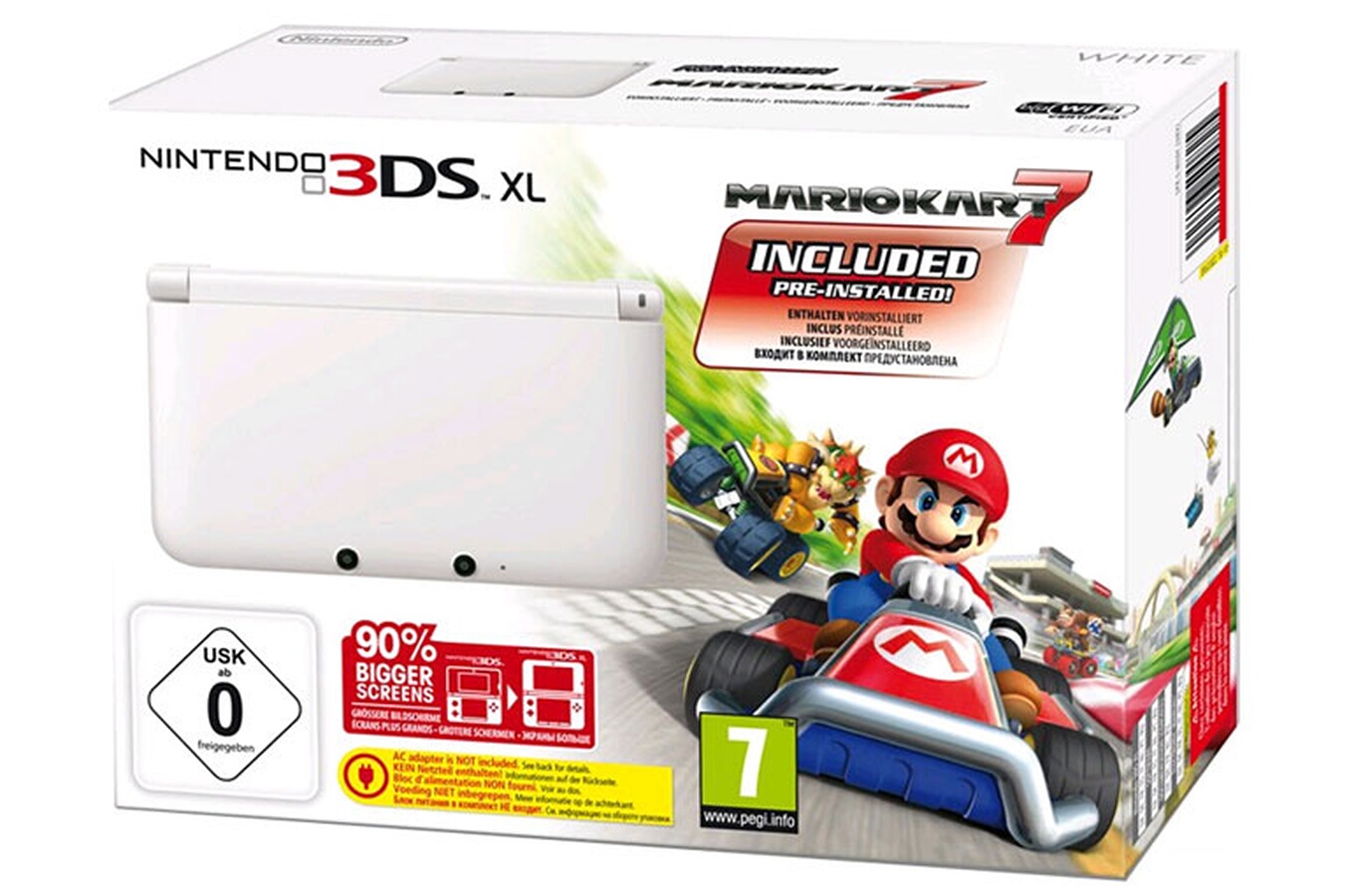 Consoles 3DS Nintendo 3DS XL BLANCHE + MARIO KART 7 (3671887) Darty
