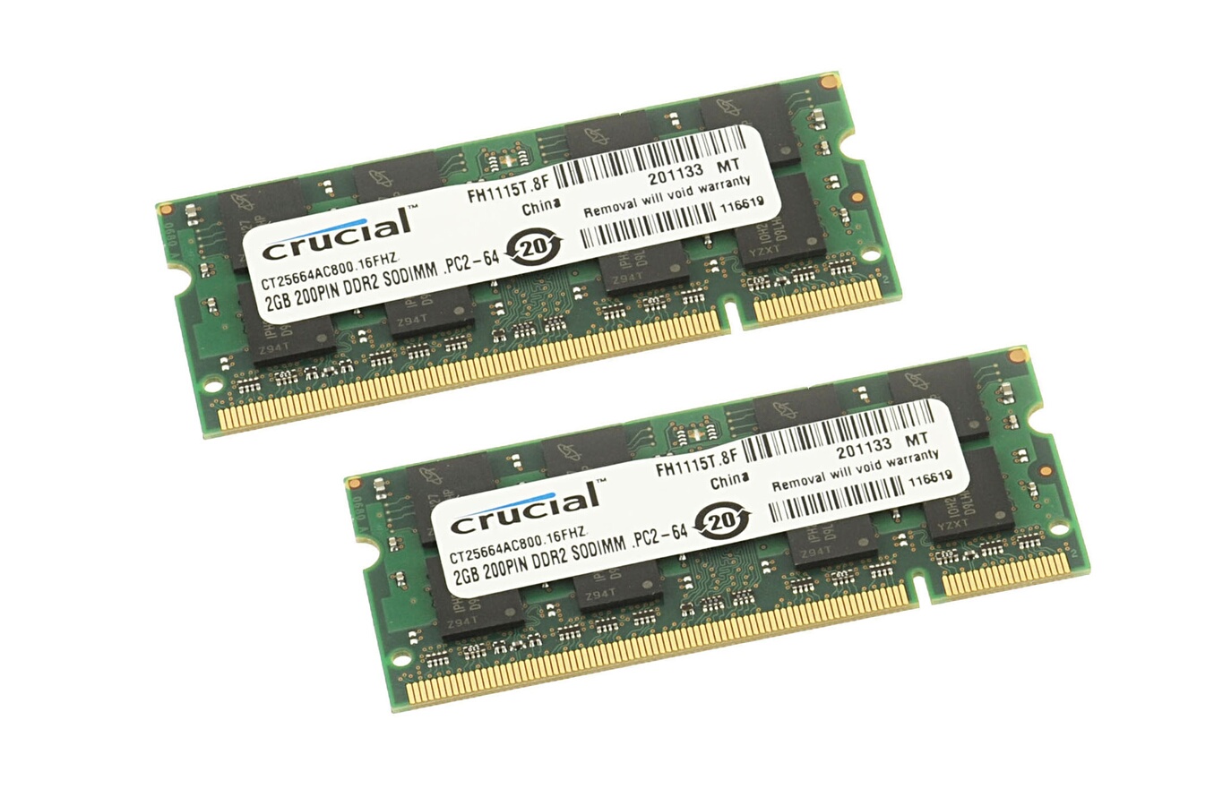 Barrette mémoire Crucial DDR2 2X2GB 800 (1259121) Darty