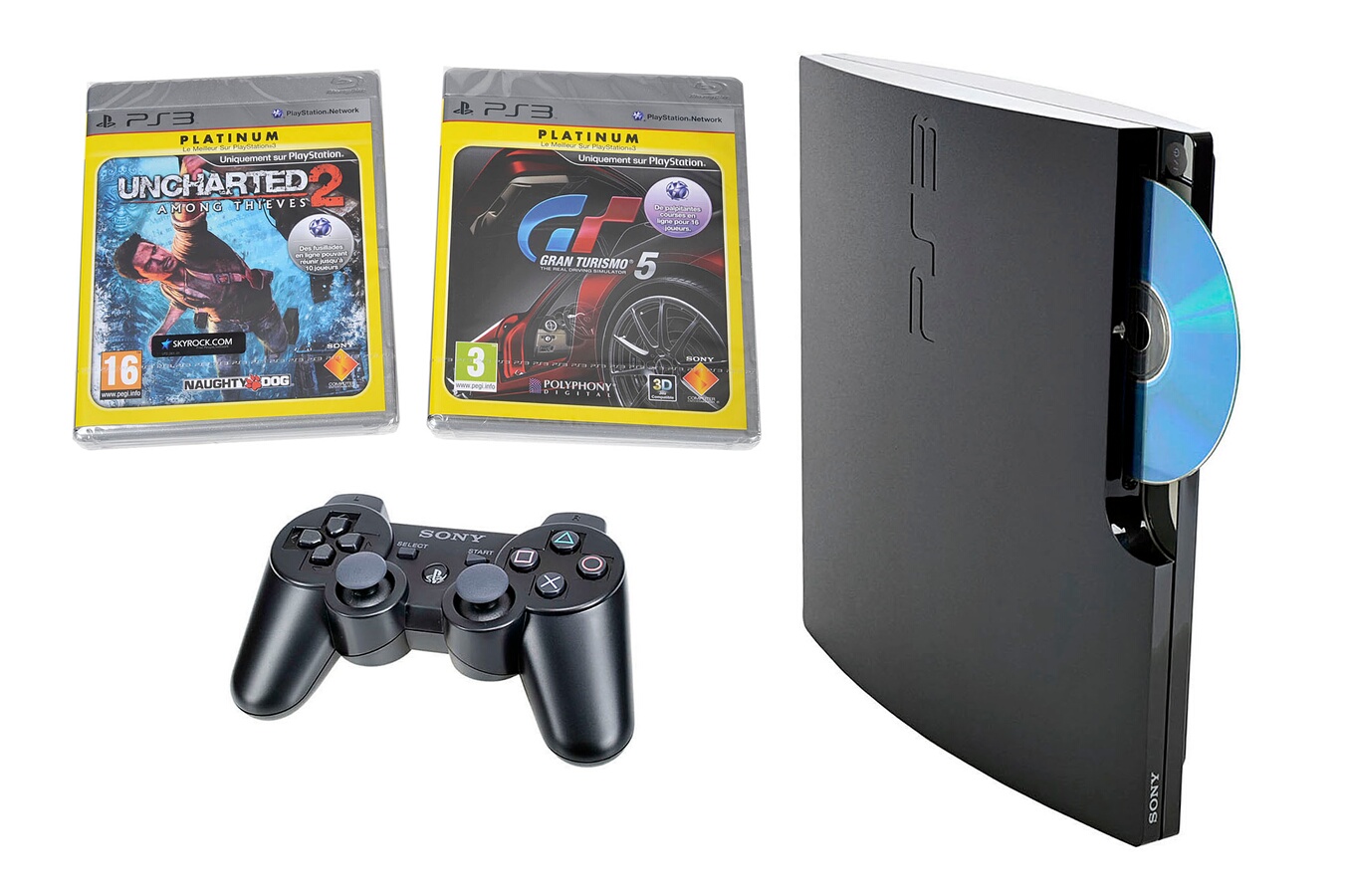 Consoles PS3 Sony PS3 320GO+GT5+UNCHARTED 2 (3514641) Darty