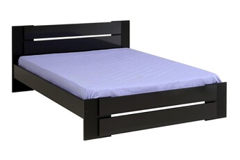 Lit 2 places rustique pin massif 140 x 190 cm Terroir Grenier Alpin