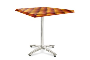 Table Table Carrée 2 Personnes 70 x 70 x 71 cm Décor Cabaret Orange