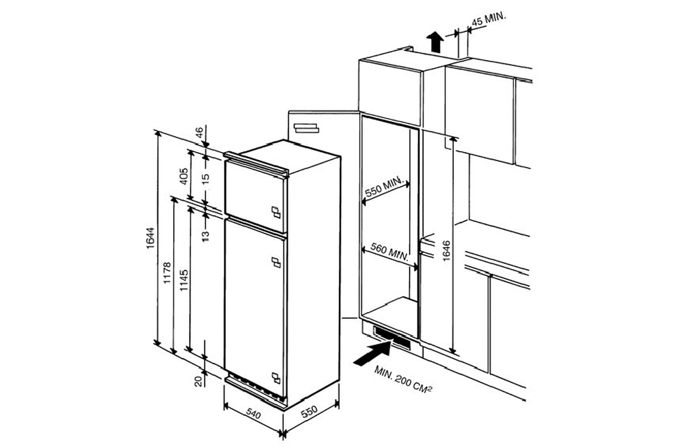 Refrigerateur congelateur encastrable Smeg FR 298 AP (3680096) | Darty