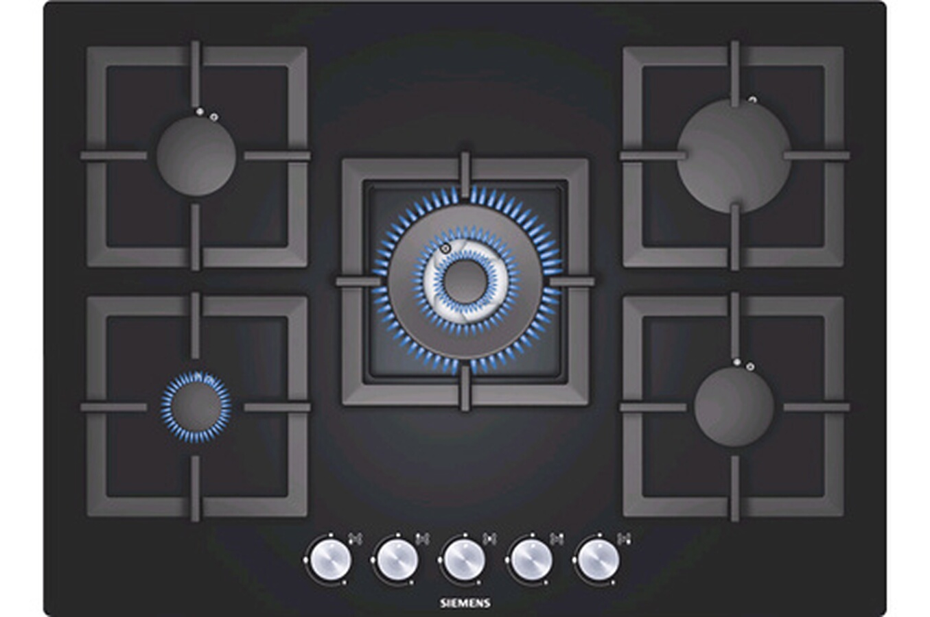 Plaque gaz Siemens EP716QB21E NOIR (3457397) Darty