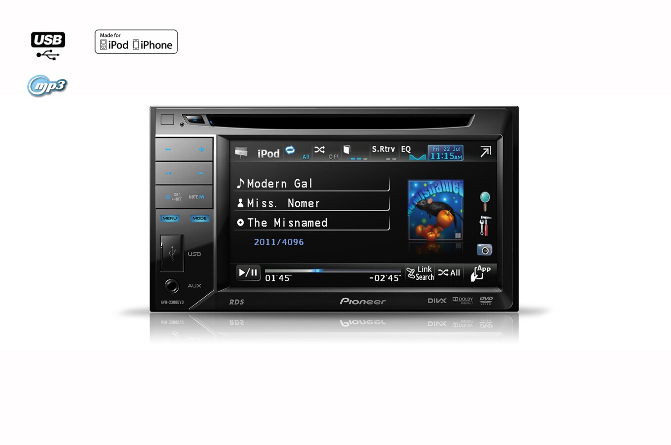 Autoradio Pioneer AVH2300DVD AVH2300DVD/EW5 (3521796) Darty