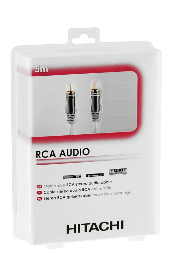 Cable audio Hitachi 2RCA M/M 5M HAA150RMM (1238914) Darty