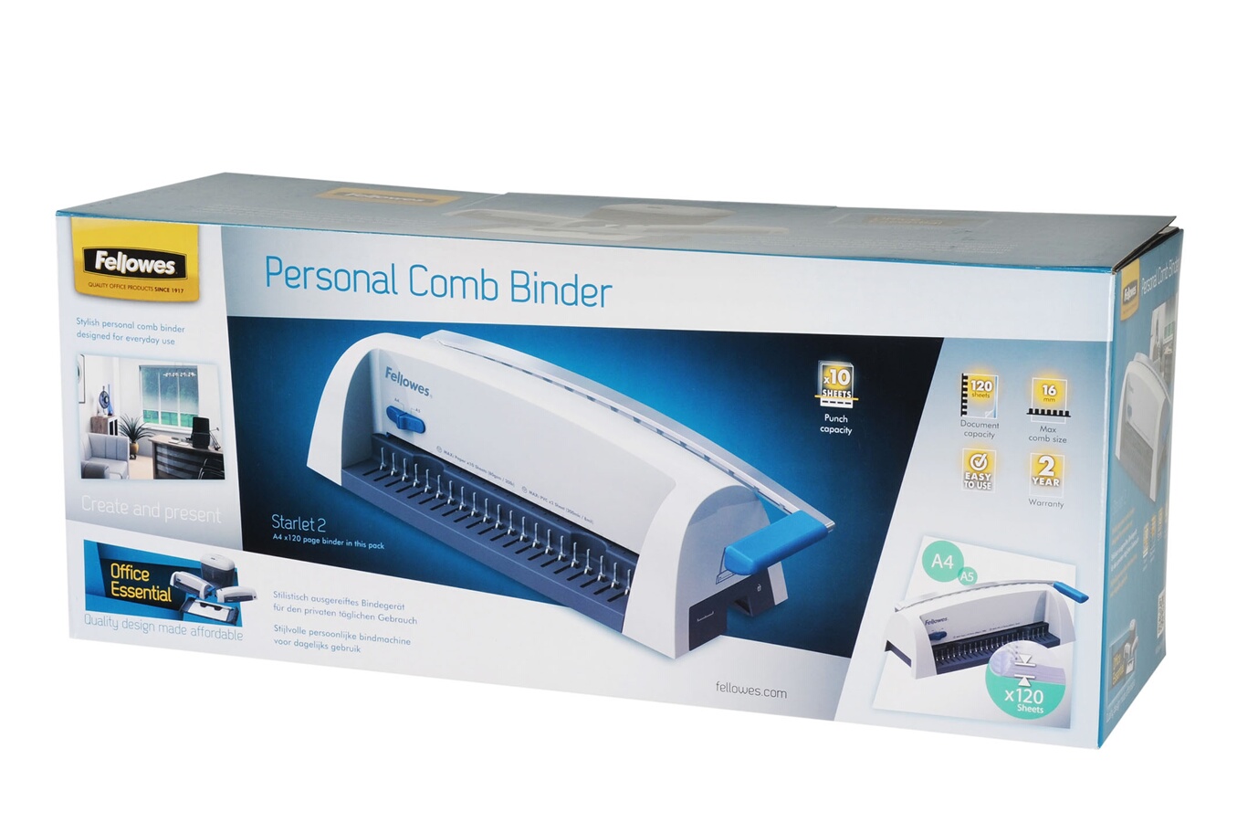 Perforelieur Fellowes Starlet 2 120 Office Essential A4 - Starlet 2 120 ...
