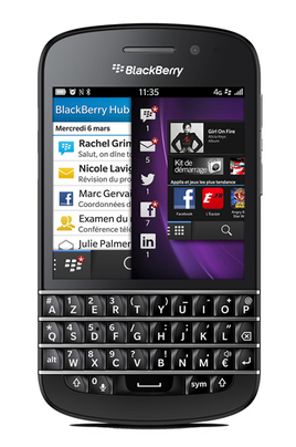 Mobile nu Blackberry Q10 Noir