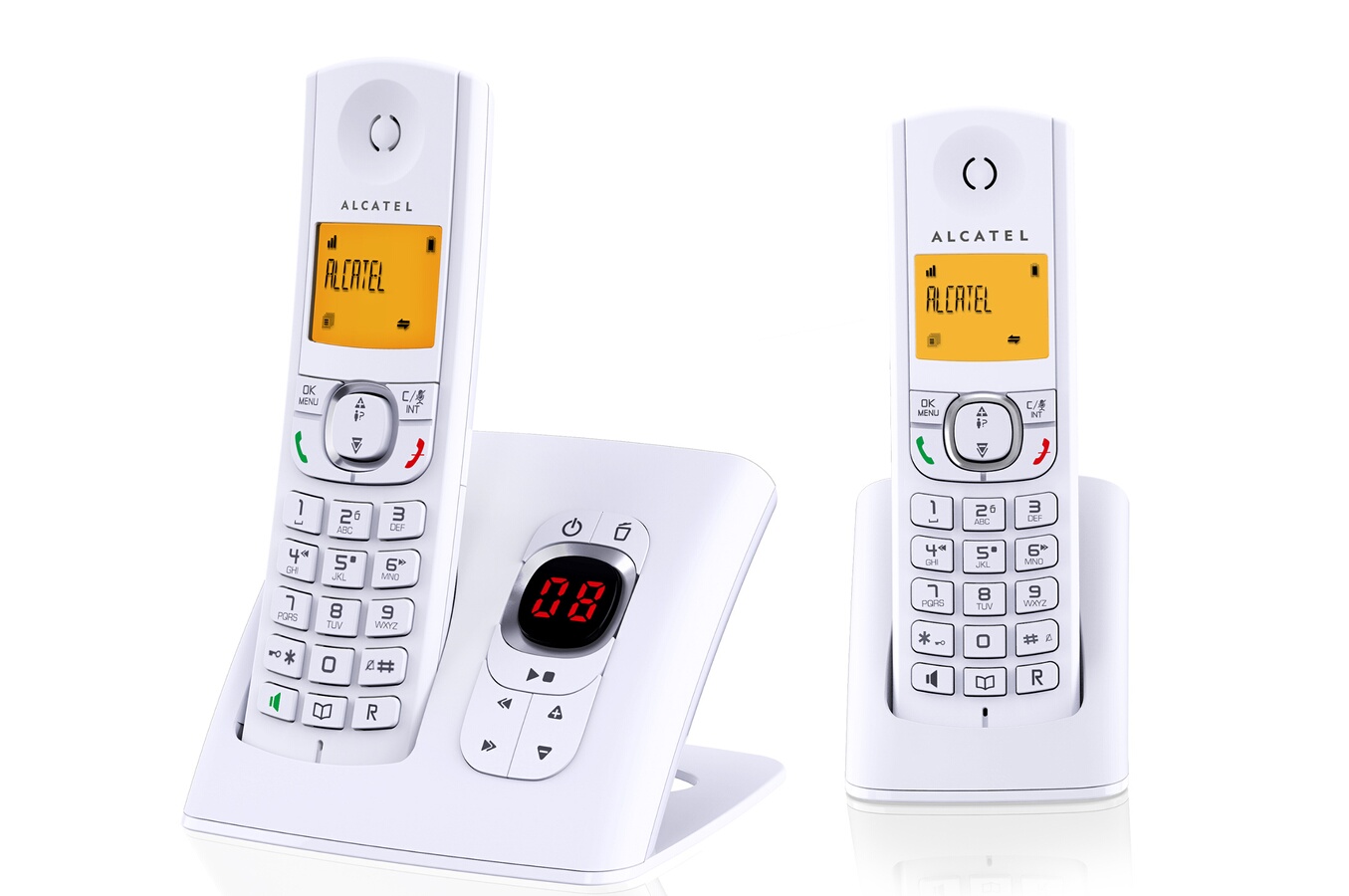 Téléphone sans fil Alcatel F 570 VOICE DUO BLANC (4256310) | Darty
