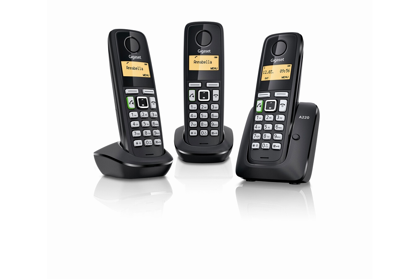 Téléphone sans fil Gigaset A220 TRIO NOIR (3772810) | Darty