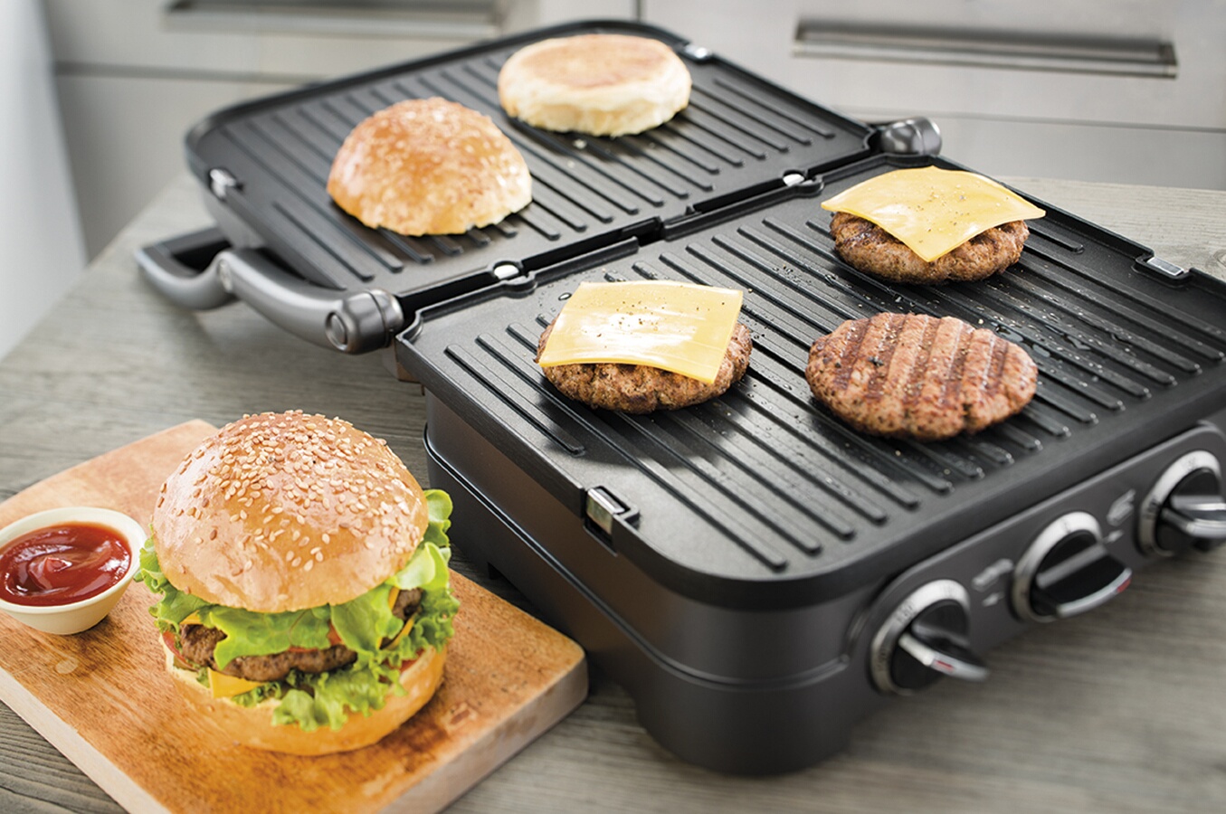 Grilleviande Cuisinart Griddler GR40E (4131738) Darty