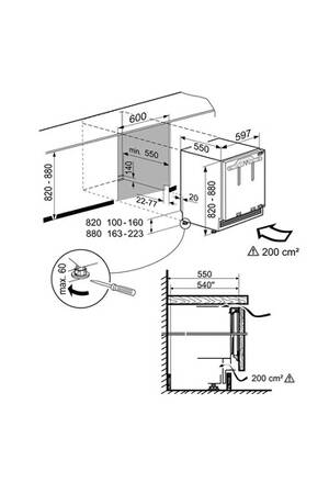 Congélateur armoire Liebherr SUIG1514 25 ENCASTRABLE 82CM SUIG1514