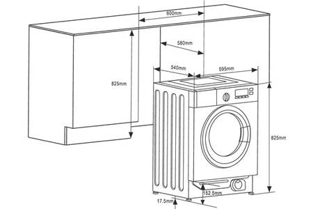 Lave Linge Hublot Amica Awbi Ibw Encastrable Cm Darty