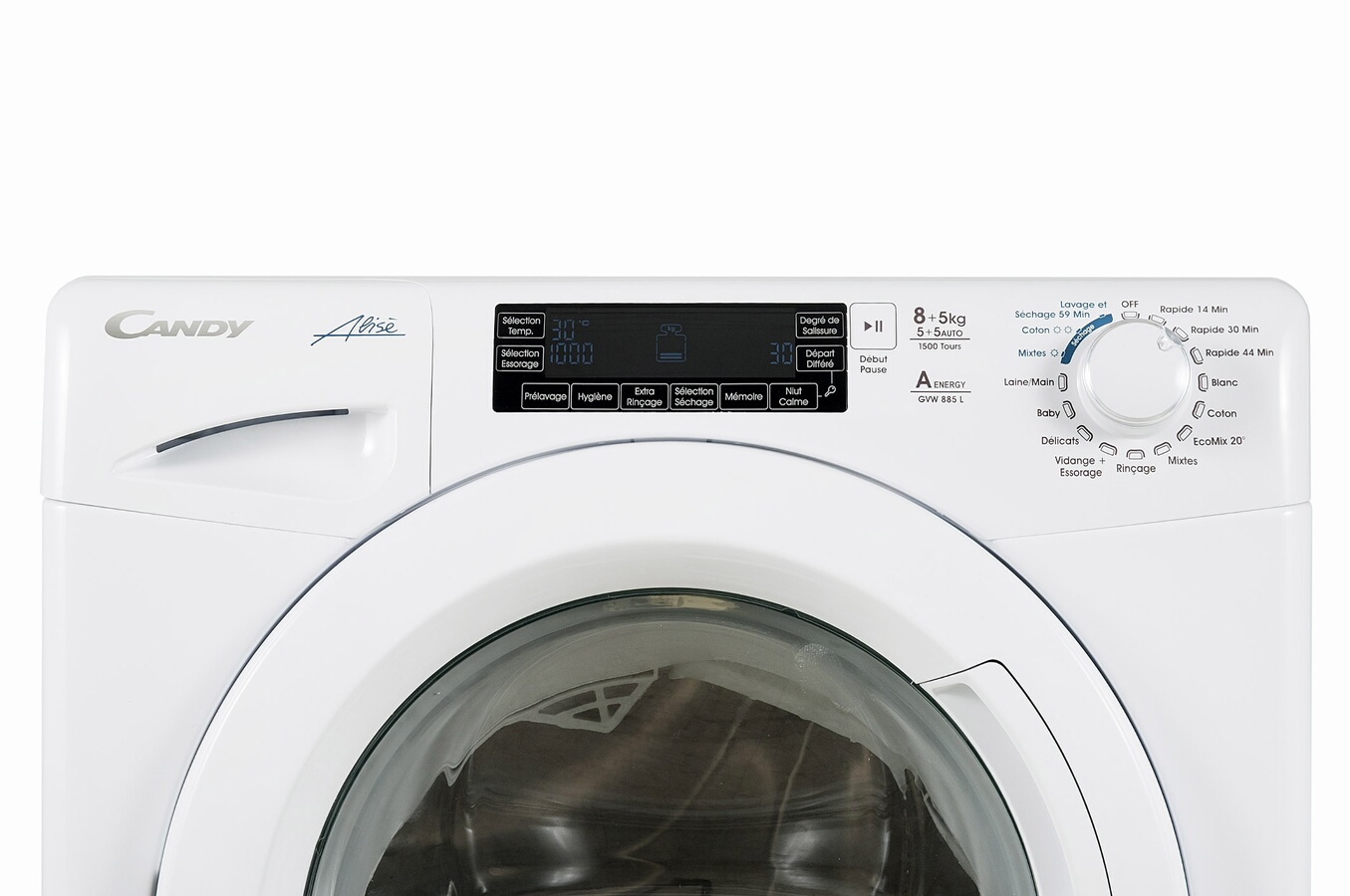 candy lave linge séchant