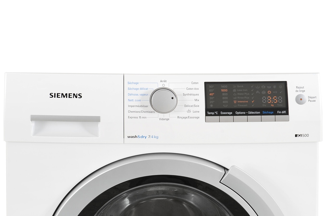 Lave linge sechant Siemens iQ 500 WD14H461FF BLANC (3651541) Darty