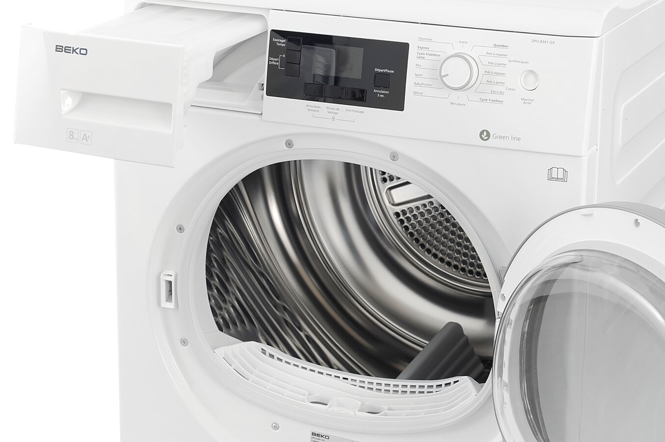 Sèche linge Beko DPU8341GX BLANC (3806090) Darty