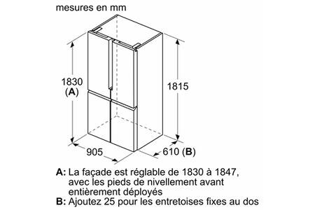 Réfrigérateur multi portes Siemens KF96NVPEA Darty