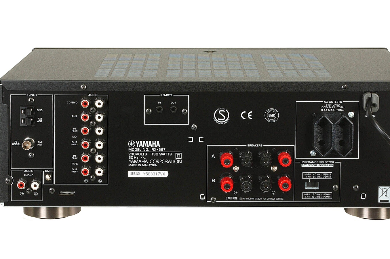 Amplificateur Yamaha RX397 NOIR RX397 (2544938) Darty