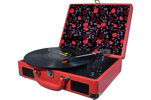 Platine disque Halterrego H.TURN RED&FLOWERS