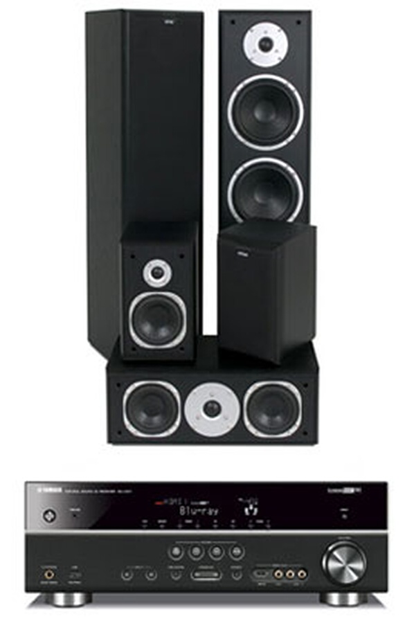 Pack Ampli + enceintes Yamaha RXV571BL+PACK5.0 (3582884) Darty