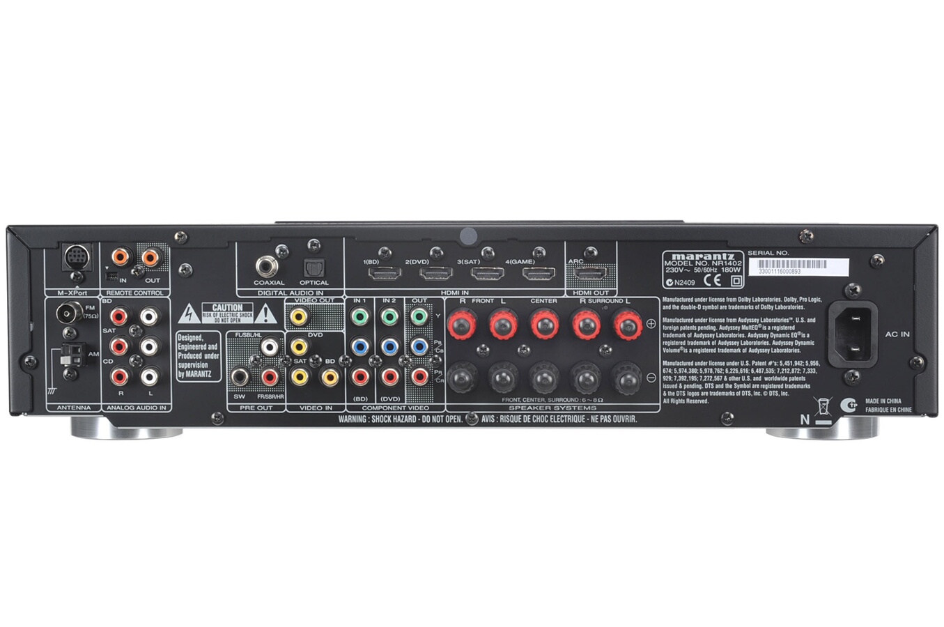 Ampli Home Cinéma Marantz NR1402 NOIR NR1402 (3448193) Darty