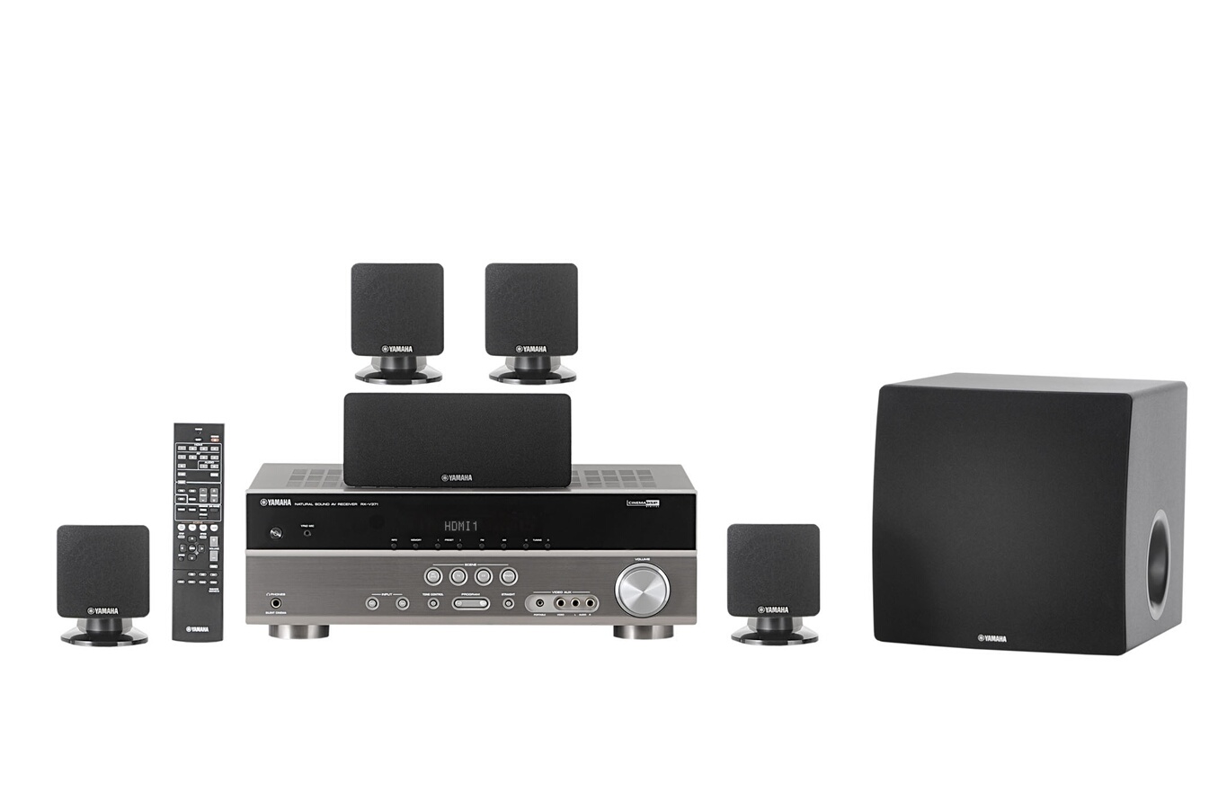 Pack Ampli + enceintes Yamaha HTV371 TI TITANE (3450031) Darty