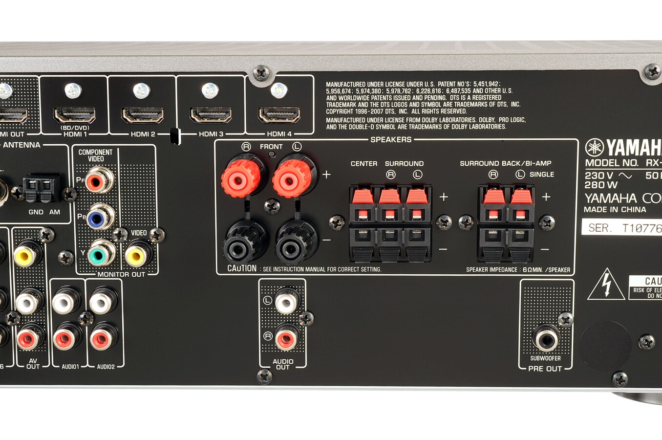 Ampli Home Cinéma Yamaha RXV565 SILVER RXV565 (3024059) Darty