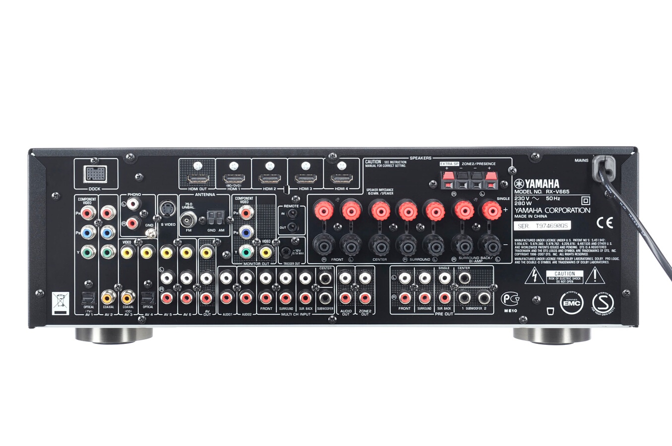 Ampli Home Cinéma Yamaha RXV665 NOIR RXV665 (3290573) Darty