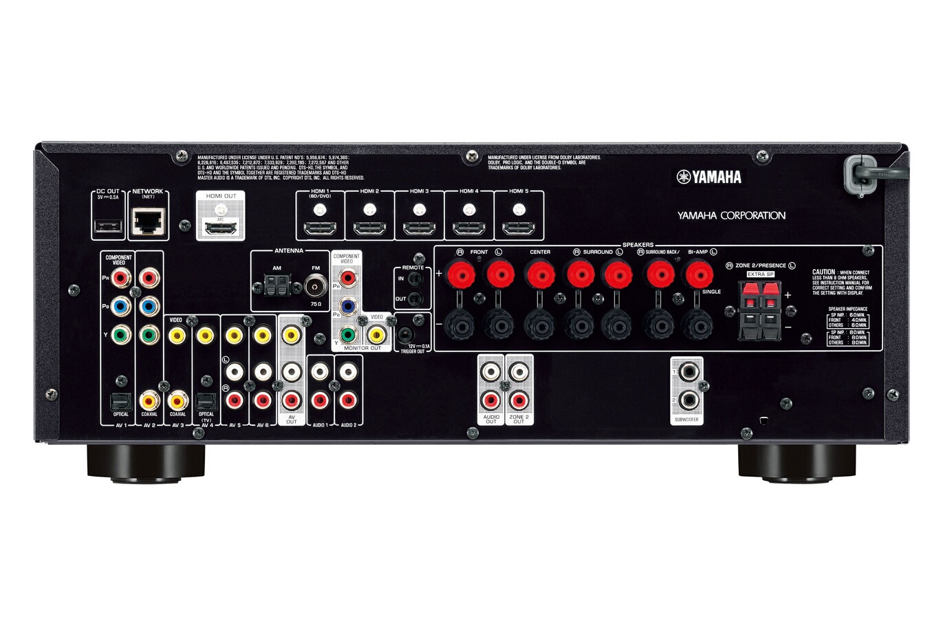 Ampli Home Cinéma Yamaha RXV673 NOIR (3613550) Darty