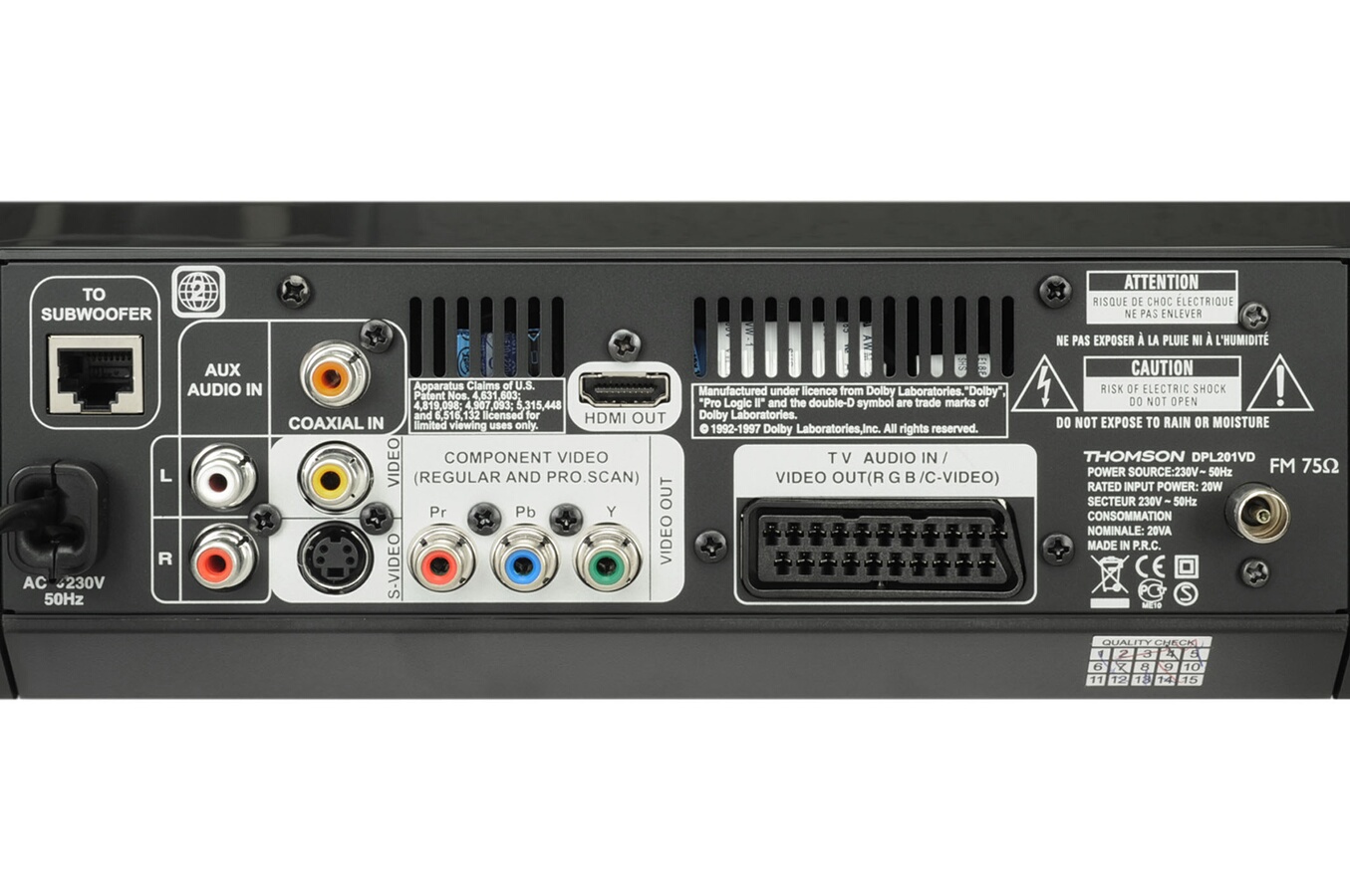 Home cinéma toutenun Thomson DPL 201 VD (2563185) Darty