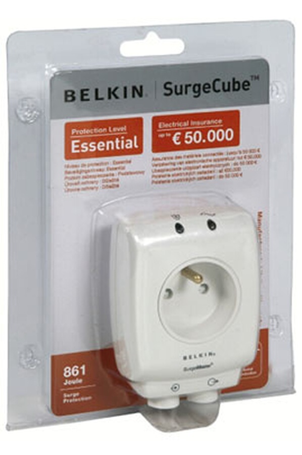 Onduleurs & Parafoudres Belkin SurgeCube Parafoudre 1 Prise + 1 ...