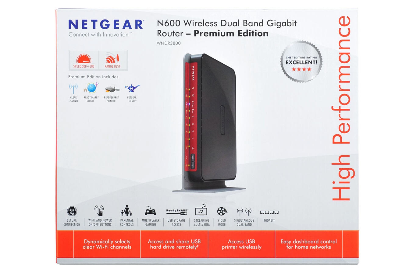 Modem / routeur WiFi Netgear WNDR3800 N600 Wireless Dual Band Premium