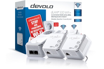 Réseau par courant porteur dLAN 500 WIFI + NETWORK KIT Devolo