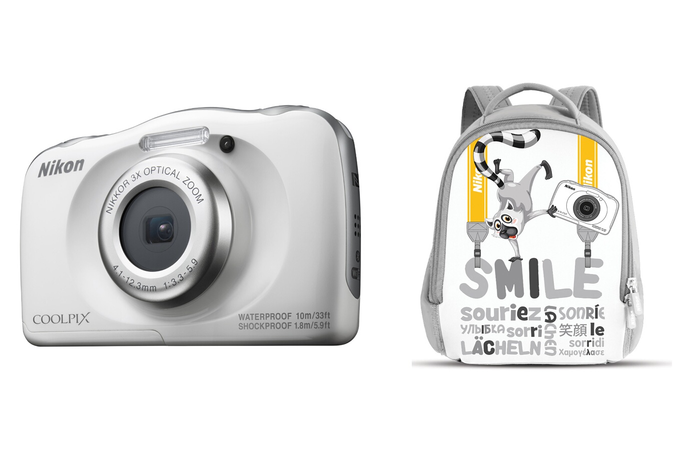 Appareil photo compact Nikon COOLPIX W100 BLANC PACK SAC A DOS (4264320