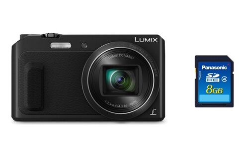 Panasonic Appareil photo compact Panasonic DMC-TZ57K + SD 8Go